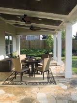 Figure 11. Stone flooring and a stained wood ceiling give this porch a level of finish that the homeowners will appreciate daily and visitors will remember.