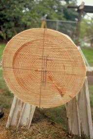 Figure 4. The hold-down anchor (top) will fit in a slot cut in the post's bottom. The odds are that the anchor is not centered exactly on the pedestal. Measure carefully to ensure that the anchor slot is cut so that the post eventually will overhang the pedestal.