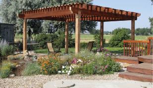 Photo by Outdoor Structure Company Figure 3. Some clients are better served with the bare minimum of a deck to provide access to a larger patio.