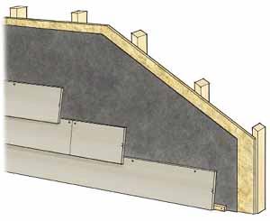 Figure 10. Most fiber-cement and engineered lap sidings are blind-nailed; that is, the nails are hidden beneath the lap of the upper course. When reinstalling such sidings, though, the last course will require face nailing, as there's no way to nail underneath the course above.