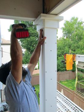 The supporting band is last and is installed much like the base; I slide it up along with the collar and attach it to the top of the sleeve.