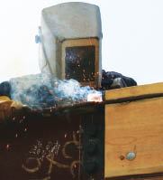 Though bolting alone is sufficient, the author likes to add a couple of tacks to the joints to eliminate all possibility of movement.

