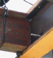 At welded perpendicular joints, the beams are coped for a snug fit.