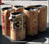 Different types of asphalt have different softening points. The type 3 material shown here softens at about 200°F but is applied at over 400°F.