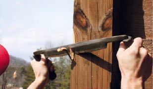 Figure 4. Randomly chamfer the edges of posts and braces to create a time-worn look.