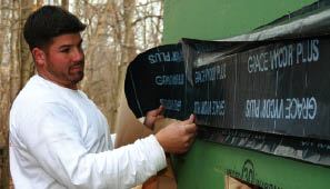 Figure 4. A second layer of peel and stick covers the installed ledger and laps up the wall. This layer protects the ledger fasteners from salt air, isolates the joist hangers from the corrosive effects of the pressure-treated ledger, and keeps water out of the joint between the top of the ledger and the wall.