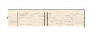 Figure 3. Installation of a row of blocking at the midspan of the joists restrains both the top and the bottom edge of the joist from rotating. Even half blocks that are held to the bottom of the joists do an excellent job of resisting deflection, as the top edge is restrained by the decking fasteners.