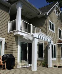 Figure 9. The harsh sun and regular moisture take a big toll on decks built on the coast. Low-maintenance decking and railing are easy upsells in this environment.