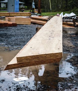 ... with the tops at different heights to create the valley rafter.