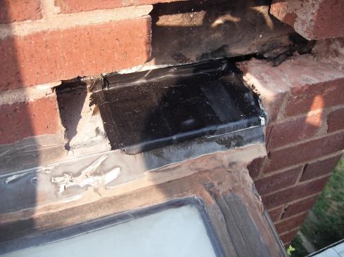 . . . and at the ends of the flashing. It’s been years now and they’ve not had any leaks since.