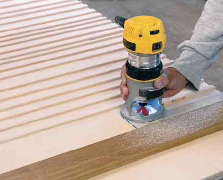 Among other tests, the author used each router to plow a series of 1/4-inch-deep dadoes in a single pass in MDF and hardwood plywood. The 1-1/4-horse models were clearly more powerful than the one-horse ones.