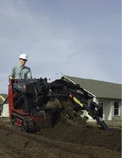 Figure 5. The key to profitability in owning any machine is keeping it busy. Subcontracting for small jobs such as trenching for underground electrical conduit is one way to pay the bills.