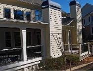 Figure 5. Because the top of the flue must be 2 feet above any part of the building that’s within 10 feet, the location of the fireplace affects the flue’s required height.