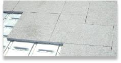 Figure 3. Evolution Deck’s 100 percent recycled galvanized-steel framing can support a variety of masonry deck surfaces for a fireproof assembly.
