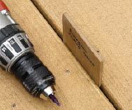 Figure 3. EverGrain deck boards must be spaced at least 1/8 inch apart from side to side, but this larger, 7/32-inch gap is less likely to clog with debris. GRK’s star bit drove more than 1,000 Kameleon composite-deck screws with no cam-out.