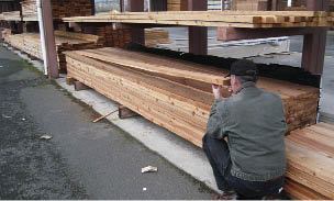 Figure 4. Hand-picking western red cedar at the lumberyard made it possible to build a furniture-grade guardrail.