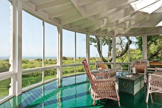 The view from the restored porch.
