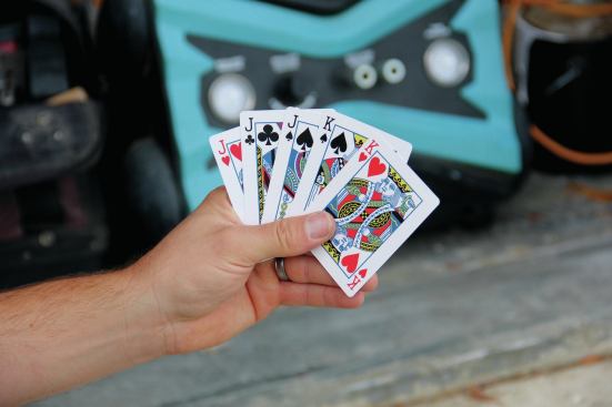Need to make a fine adjustment? Playing cards are the perfect shim—so it’s worth keeping a few of them up your sleeve. They work great behind hinges and hardware. Use them whole or cut into pieces.