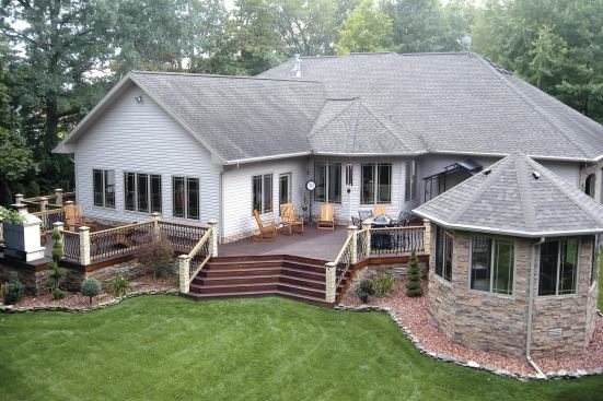 Both the deck and gazebo were designed and built by Around Your House in Lambertville, Mich.