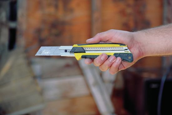 I’ve never liked standard utility knives; no one makes a really good sheath for fixed-blade models and the blades of retractables have too much play. It can be a pain to change blades with either type, and if the replacement blades spill into your pouch, the pouch will bite you when you reach into it. I prefer snap-blade knives: The blades have less play, they can be extended far out from the handle for cutting insulation and other thick material, and replacements stow where you can see them. The blades are great for scraping, and I sometimes use one as a marking knife too. This particular knife is an older model from Tajima. Price: varies by brand. 888.482.5462. tajimatool.com.