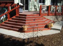 Figure 2. Wide stairs are subject to the same landing requirements as narrow ones.