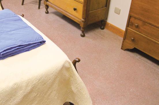 The end result was a sheen similar to that of polished granite.