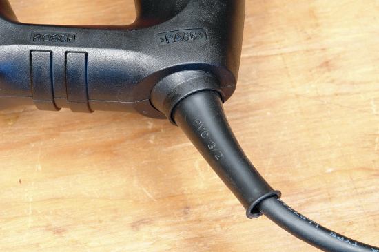 A turret allows the cord to pivot where it exits the tool, improving flexibility and durability.