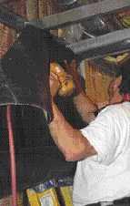 The material is fastened with a pneumatic roofing nailer.