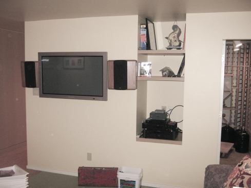 The existing basement was only partially finished because of an obstacle blocked from view by this partition.