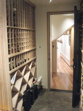 We finished our phase of the job by framing the walls for the wine cellar. . . .