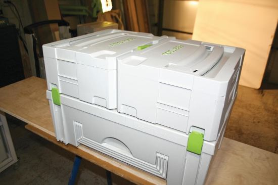 These jumbo-size boxes have twice the footprint of standard models, but they're still modular. You can gang them to each other or put a pair of standard-size Systainers on top.