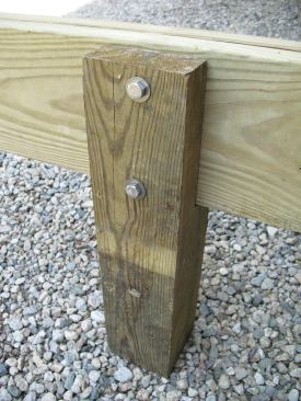 When a 6x6 post is notched to support a 2-ply beam, the post extension acts as a bridge between post and beam, preventing beam rotation and providing uplift-load-path continuity.