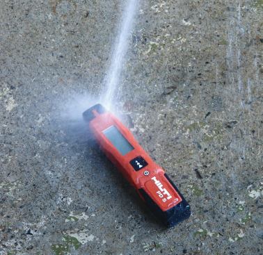 Durability. Most of the manufacturers claim that they’ve tested the shock-resistance of their lasers by dropping them onto a hard surface from a height of one meter. Spectra Precision drop-tests from 1.5 meters, and Leica drop-tests the Disto E7400x from 2 meters. Nine of the lasers have an IP54 rating, which means that dust intrusion and water splashes have no ill effects. The Hilti PD 5 and Spectra Precision QM75 rate at IP55, while the Leica Disto E7400x rates at IP65; you can drop all three in the mud and wash them off, and the Leica is also completely sealed against dust.