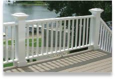 Figure 19. Reserve, a railing line by Azek, includes an over-the-top railing as well as more traditional styles.
