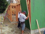 A full sheet is fairly light, but it's a two-man job install (4), especially at the outside corners where the panels lap each other.