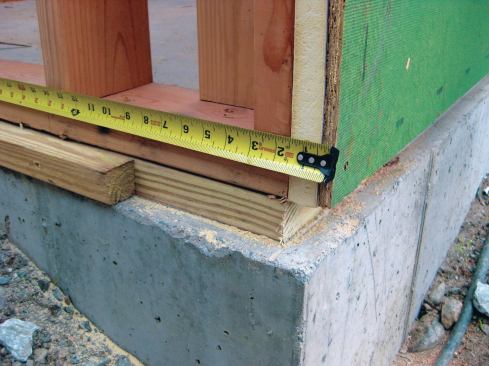 We used 1 1/2- by 1 1/2-inch PT spacers as stand-offs to help put up the panels.