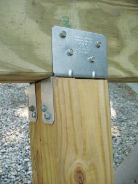 The Simpson Strong-Tie LPC4Z is a two-piece connector for beams that are narrower than post width (new construction).