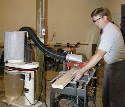 Spanish cedar boards were milled into fluted staves using a William and Hussey VF06 molder. The custom-ordered knives, also from William and Hussey, cost around $150. It took one man one day to mill all the stock. 