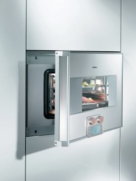 Sideways oven door. Any product that makes life easier will find a ready audience. This Gaggenau oven has a door that opens sideways so users don’t have to reach as far.
