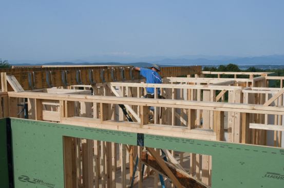 Many of the beams were precut.