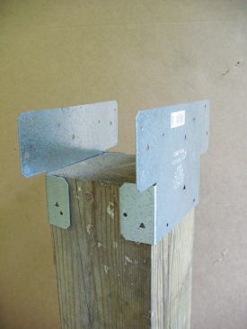 The Simpson Strong-Tie AC6Z, a two-piece connector for end-post installation where the sides of the post and the beam are flush, can be used in new or retrofit construction.