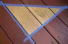 Figure 3. Semisolid stains show only a hint of the underlying wood grain. Their heavy pigments offer the best UV protection, and they can be expected to last as long as five years.