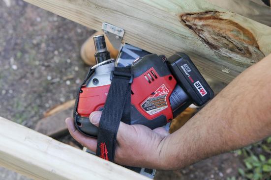 For nailing in close spaces, we now use Milwaukee’s M12 Red Lithium 12V palm nailer.