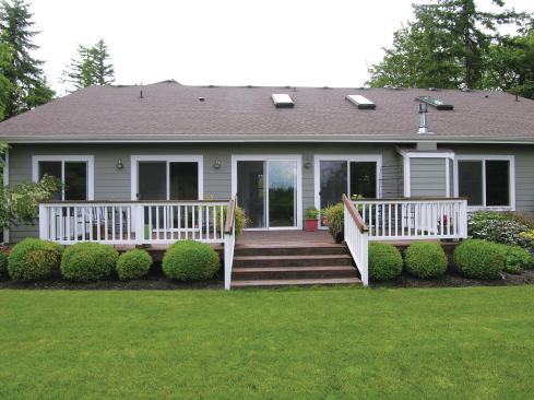 The original plan was to simply replace the treated decking on the existing rear deck.