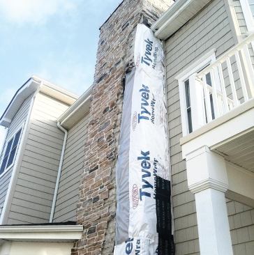 Water can get behind the cladding when step and kick-out flashings at roof-to-wall and roof-to-chimney connections are improperly installed or missing.