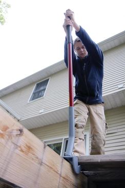 We use the Duckbill Deck Wrecker to remove deck boards.