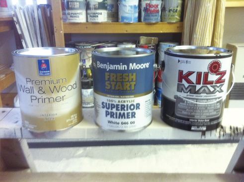A selection of fast-drying, sandable, waterborne primers.