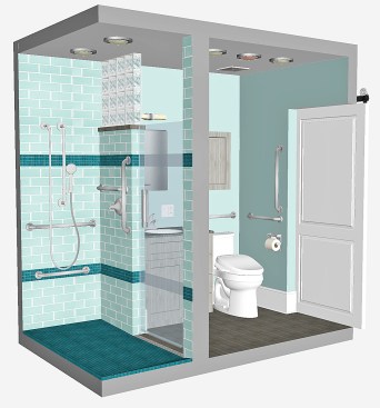 Another view of the universal design bath to be used in the Cost vs. Value project starting in 2019.