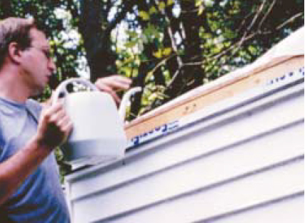 Measuring the added water provided a basis for comparing results across wall systems.