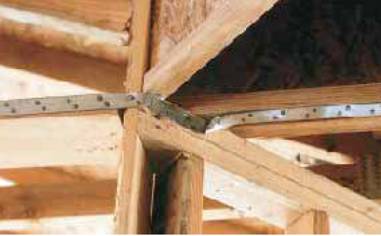 Straps should not be bent: The kink in this strap weakens it.